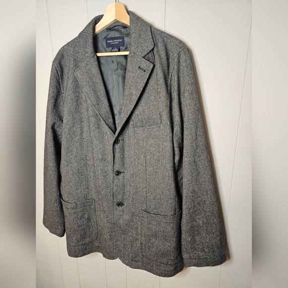 Vintage Daniel Cremiux Wool 3 Button Gray Blazer, Large - Picture 3 of 9